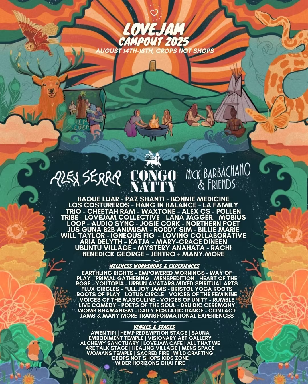 Lovejam Campout Festival promotional artwork